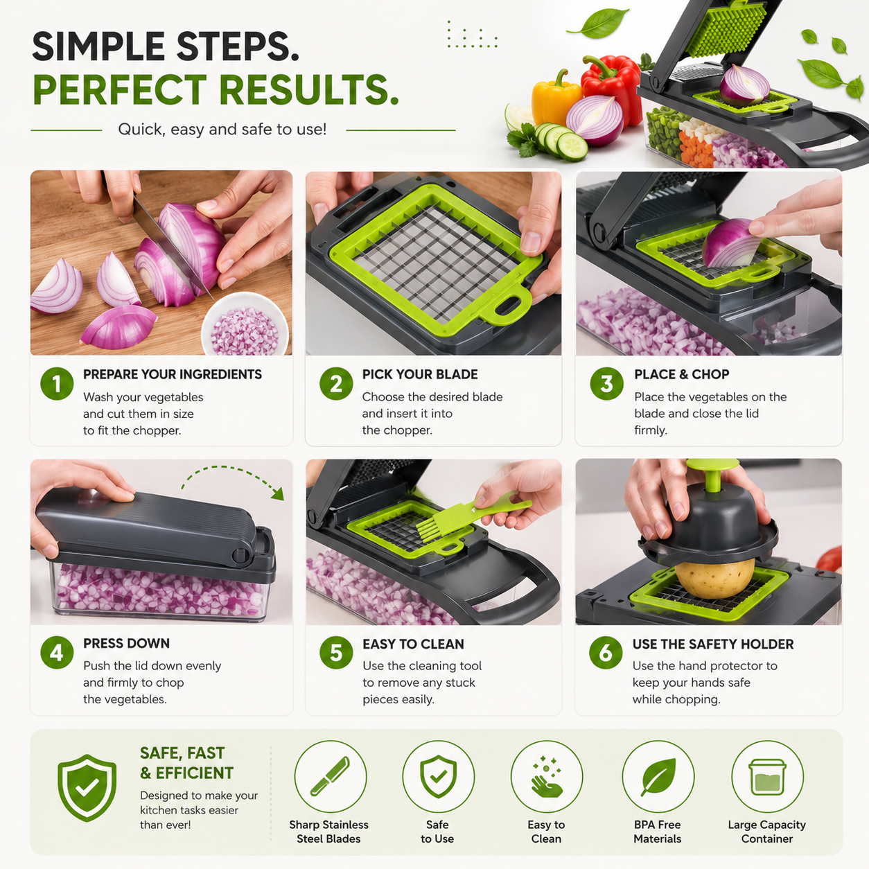 ComfyKitch™ Vegetable Chopper