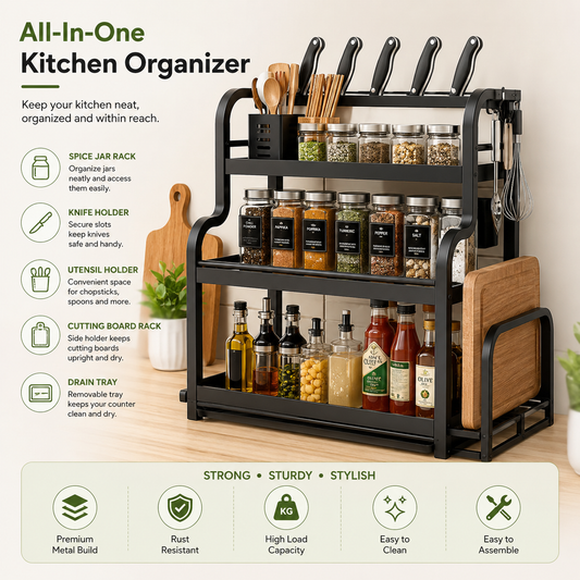 ComfyKitch™ 3-Tier Kitchen Organizer Rack